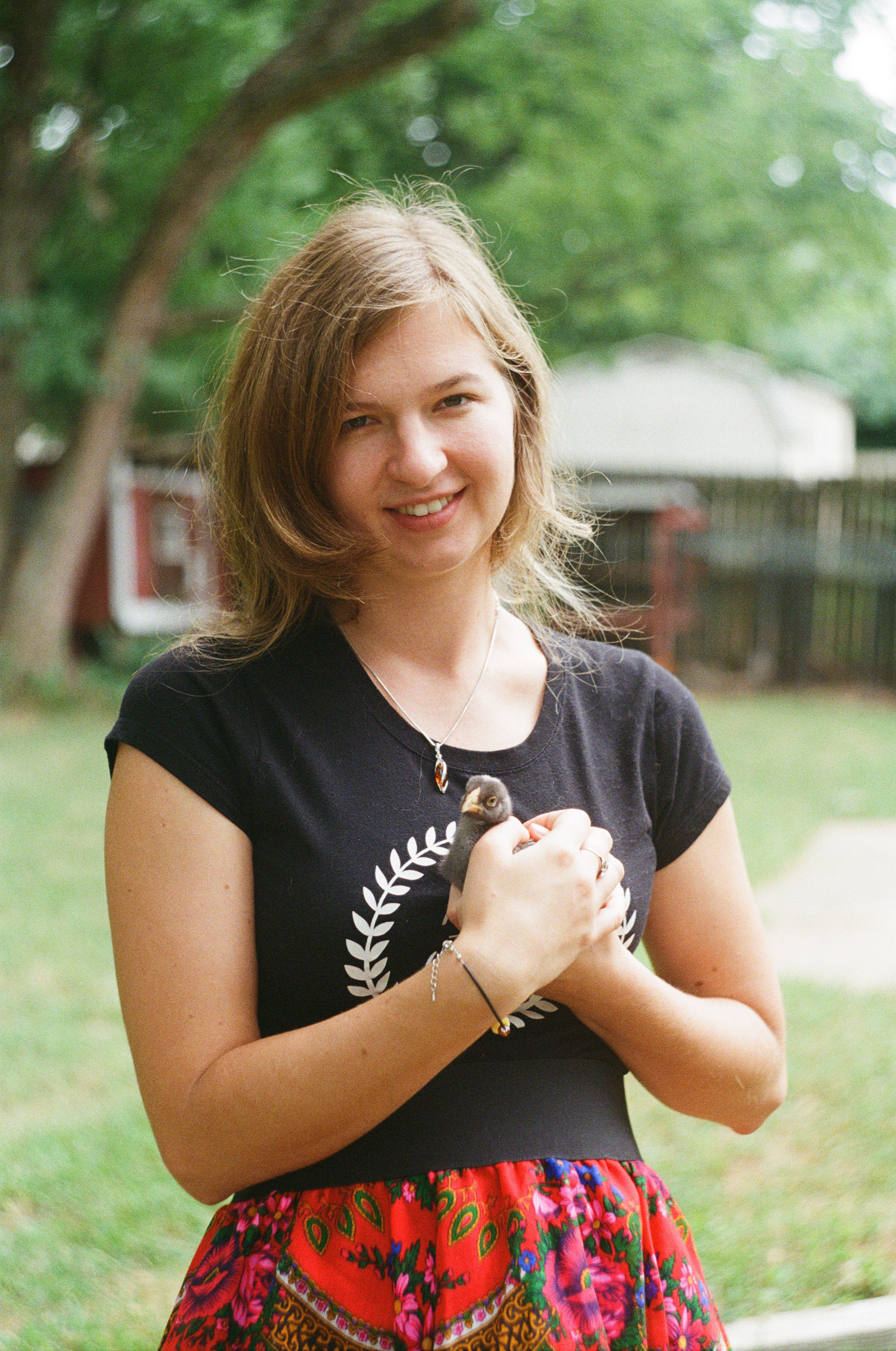 My beautiful wife and the chick we are raising